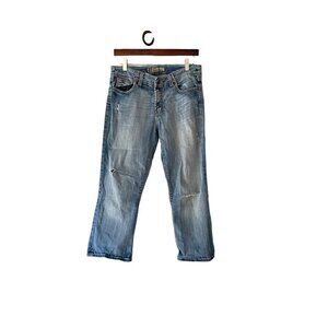 BKE Buckle Blue Jeans Size 28 Harper Stretch Boot Cut Distressed Holes